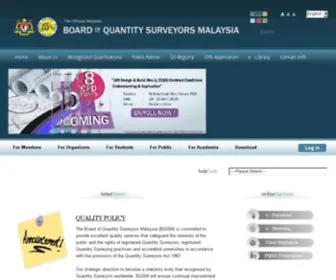 BQSM.gov.my(The Board of Quantity Surveyors Malaysia) Screenshot