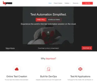 Bqurious.com(Automation Testing Solutions) Screenshot