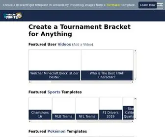 Bracketfights.com(Create a Custom Tournament Bracket for Anything) Screenshot