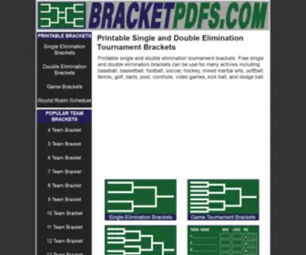 Bracketpdfs.com(Printable Tournament Brackets) Screenshot