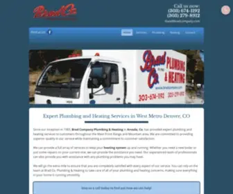 Bradcompany.com(Expert Plumbing and Heating Services) Screenshot