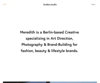 Braden.studio(Portfolio website of Meredith Braden Bucher) Screenshot