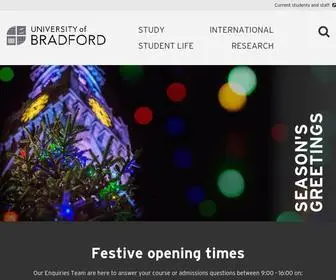 Bradford.ac.uk(University of Bradford) Screenshot