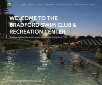 Bradfordswimclub.com(The Bradford Swim & Recreation Center) Screenshot