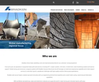 Bradken.com(Innovative wear solutions for mining equipment) Screenshot