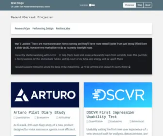 Bradorego.com(Musings about UX leadership) Screenshot