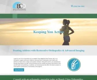 Bradthomasmd.com(Orthopedic Specialist Sports Medicine) Screenshot