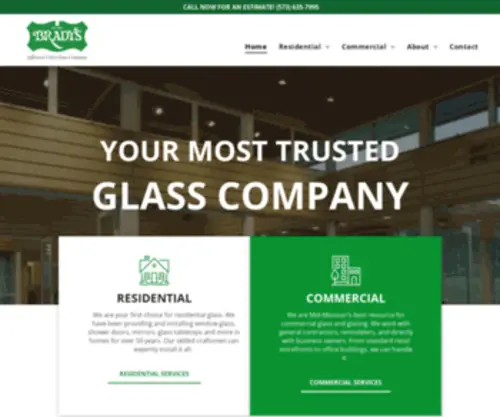 Bradysglass.com(Brady's Jefferson City Glass Company) Screenshot