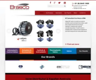 Braecosales.com.au(Valve Suppliers Australia) Screenshot