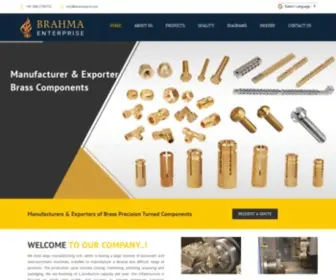 Brahmaent.com(Brass turned components) Screenshot