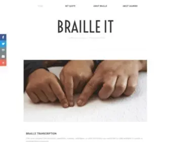Brailleit.com(Braille It transcription service) Screenshot