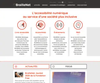 Braillenet.org(BrailleNet page d'accueil) Screenshot