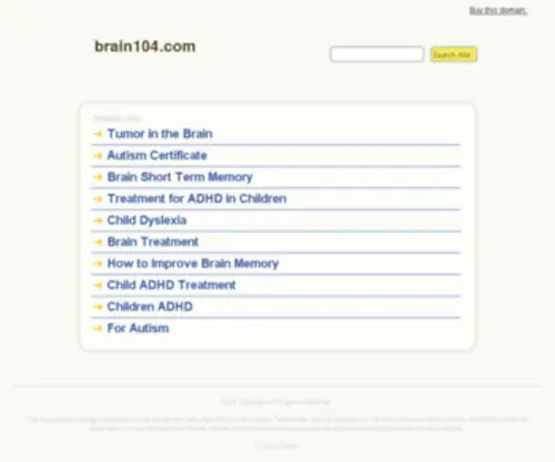 Brain104.com(Brain 104) Screenshot