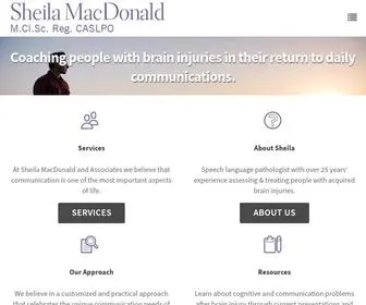 Brainandcommunication.ca(Sheila MacDonald & Associates) Screenshot
