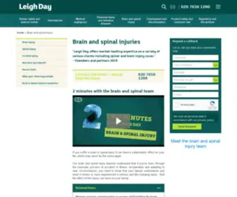 Brainandspinalinjuries.co.uk(Leigh Day Solicitors) Screenshot