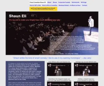 Brainchampagne.com(Clean Corporate Comedian Shaun Eli) Screenshot