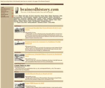 Brainerdhistory.com(Brainerd Lakes Area History as recorded in the pages of the Brainerd Dispatch) Screenshot