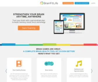 Brainfitlife.com(Online brain games and brain training by Dr) Screenshot