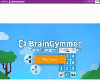 Braingymmer.com(Brain training games om je hersenen te trainen) Screenshot