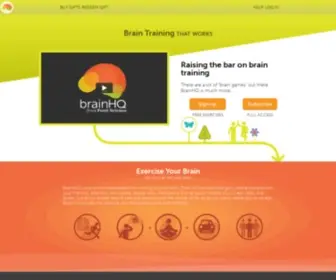 Brainhq.com(BrainHQ from Posit Science) Screenshot