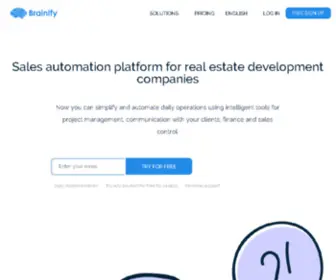 Brainify.today(Sales automation for real estate development companies) Screenshot