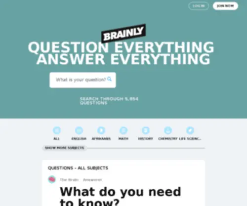 Brainly.co.za(Let's learn more together) Screenshot
