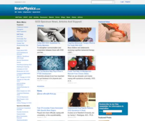 Brainphysics.com(Information and online support for obsessive) Screenshot