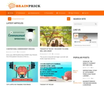 Brainprick.com(Information for your brain) Screenshot