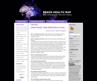 Brainrap.com(Groundbreaking DIY Brain Health site) Screenshot