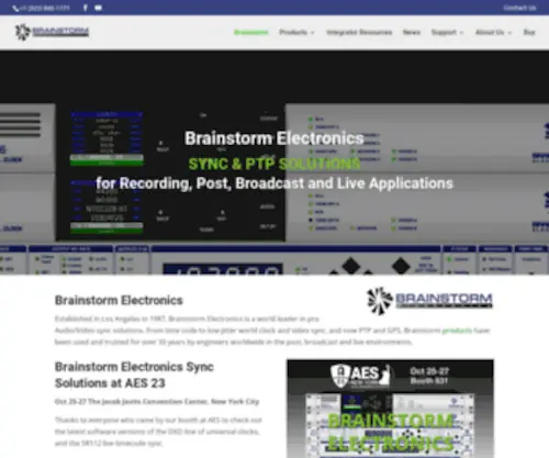 Brainstormtime.com(Brainstorm Electronics Sync and Timecode Solutions) Screenshot