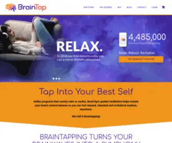 Braintap.com(BrainTap offers daily guided meditations for unique individuals) Screenshot