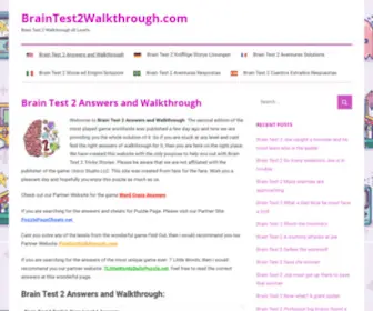 Braintest2Walkthrough.com(Brain Test 2 Answers and Walkthrough) Screenshot