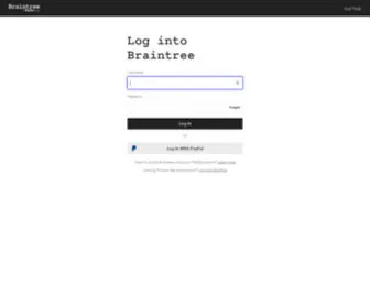 Braintreegateway.com(Braintree control panel) Screenshot