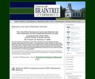 Braintreevt.com(Town of Braintree) Screenshot