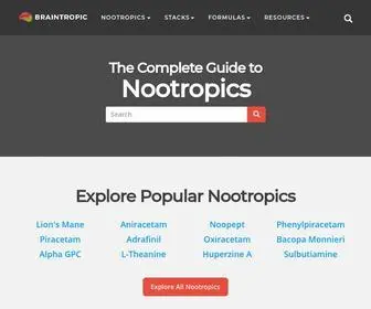 Braintropic.com(The Complete Guide To Nootropics) Screenshot