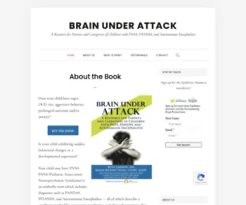 Brainunderattack.com(A Resource for Parents and Caregivers of Children with PANS) Screenshot