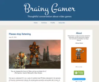 Brainygamer.com(Brainy Gamer) Screenshot