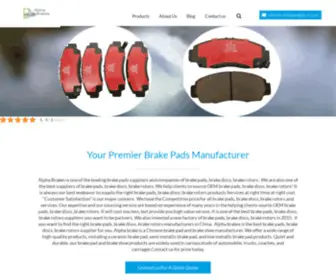 Brakepadscn.com(Alpha Brakes Best Brake Pads Manufacturer) Screenshot