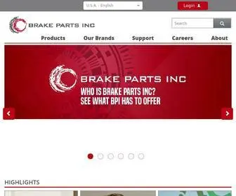 Brakepartsinc.com(Brake Parts Inc) Screenshot