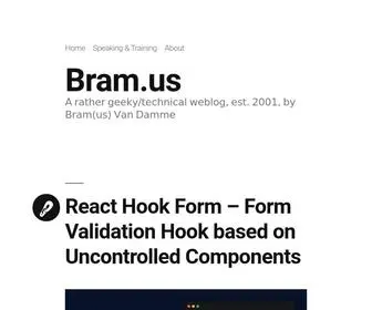 Bram.us(A rather geeky/technical weblog) Screenshot