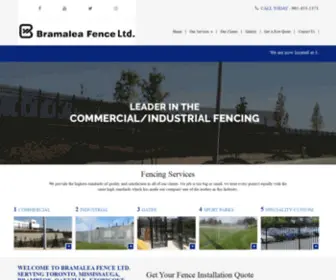 Bramaleafence.ca(Fence Company) Screenshot