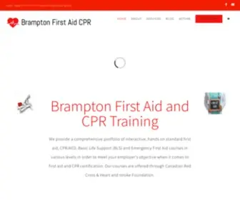 BramptonfirstaidcPR.com(Brampton First Aid CPR) Screenshot