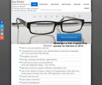 Bramptonoptometrists.com(Brampton Optometrists) Screenshot