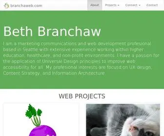 Branchaweb.com(Beth Branchaw) Screenshot