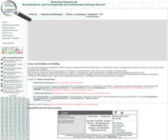 Branchen-Domain.de(Branchenbuch und Firmenportal mit kostenlosem Eintrag) Screenshot