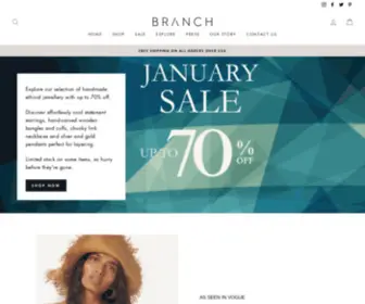 BranchJewellery.co.uk(Wooden Jewellery by Branch Jewellery) Screenshot