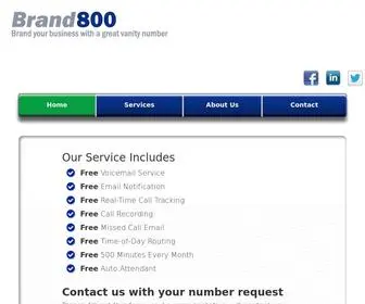 Brand800.com(Vanity 800 Numbers) Screenshot