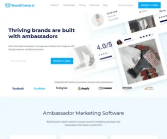 Brandchamp.io(Ambassador Marketing Software) Screenshot