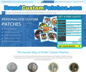 Brandcustompatches.com(Personalized Patches) Screenshot