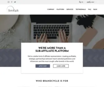 Brandcycle.com(Affiliate Marketing & Content Monetization Platform) Screenshot